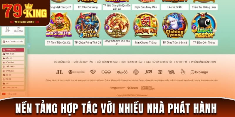 Nền tảng kết hợp với các nhà cung cấp nổi bật
